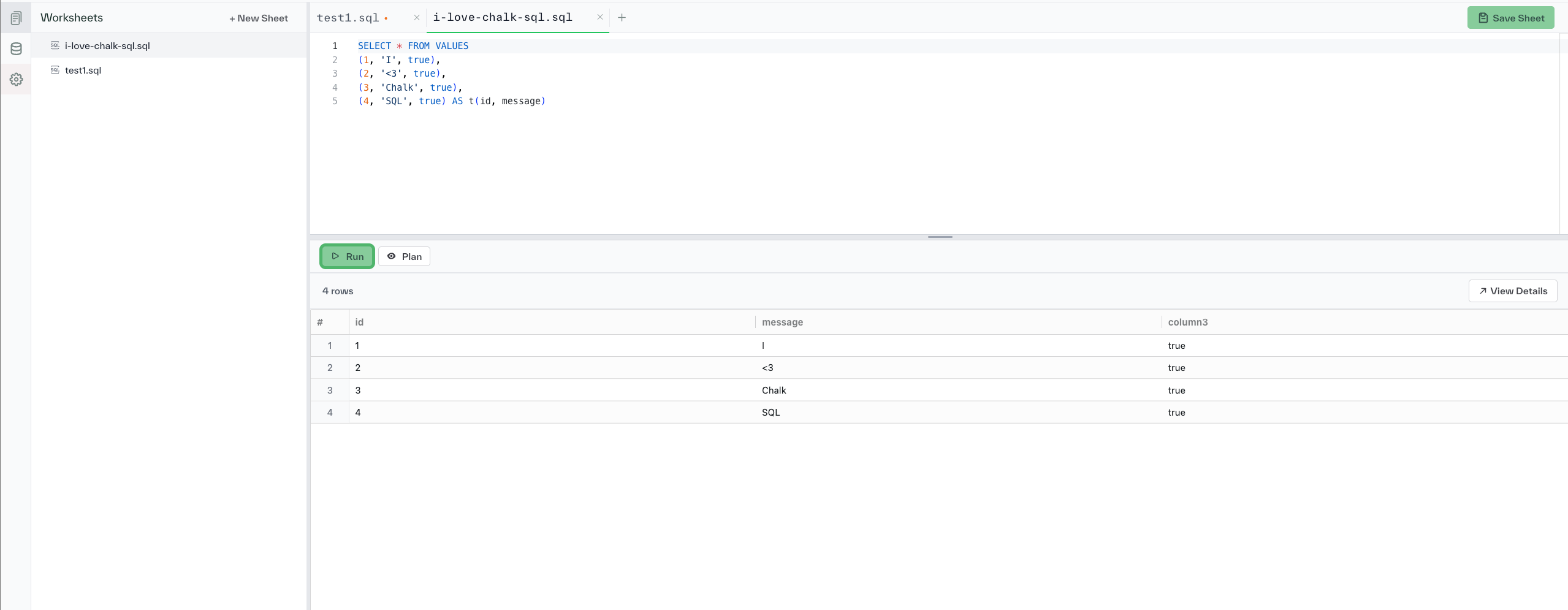 SQL Explorer Example
