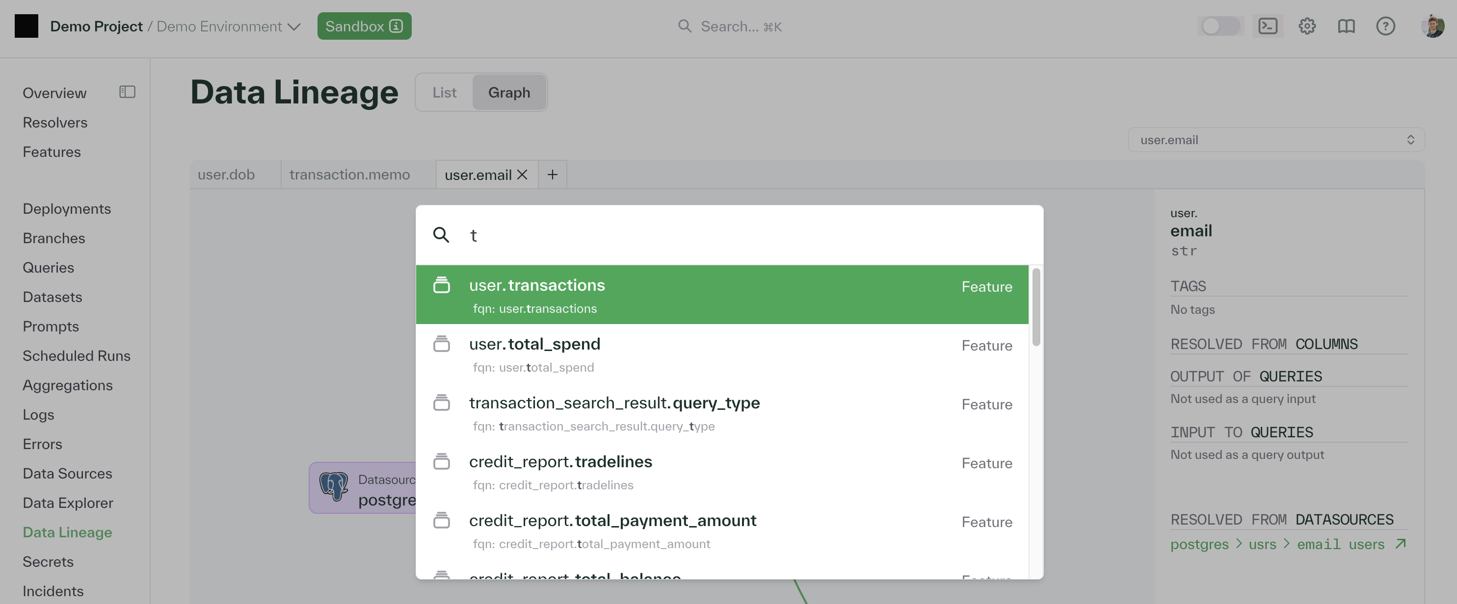 Feature Search